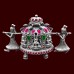 Auspicious Lakshmi Palki Design Pure Silver Sindoor (Vermilion) Box